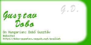gusztav dobo business card