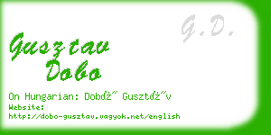 gusztav dobo business card